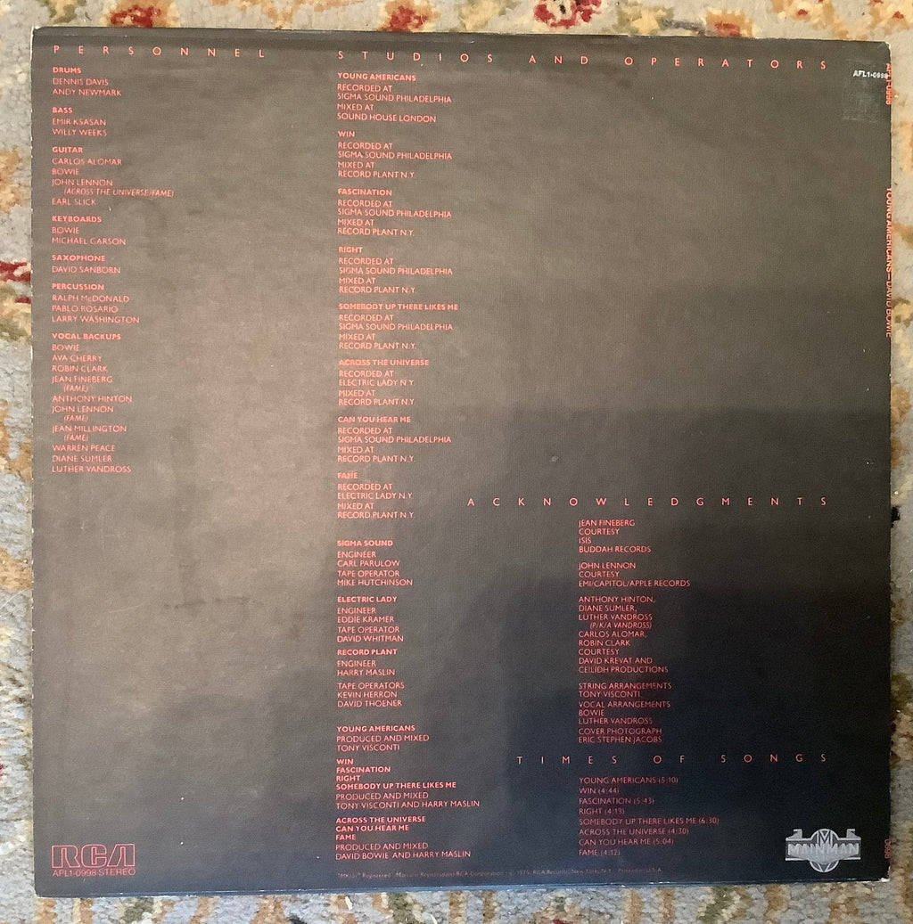 David Bowie - Young Americans (Used Vinyl LP, Reissue) - VG+