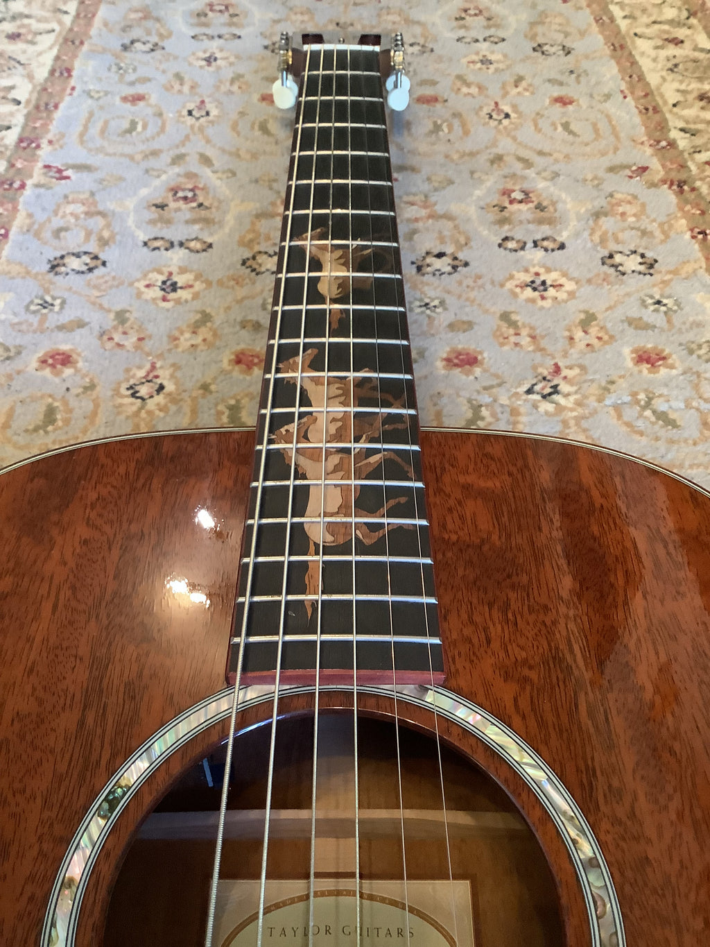 Taylor Custom Shop Grand Concert – Highly Figured Mahogany – Running Horses Inlay