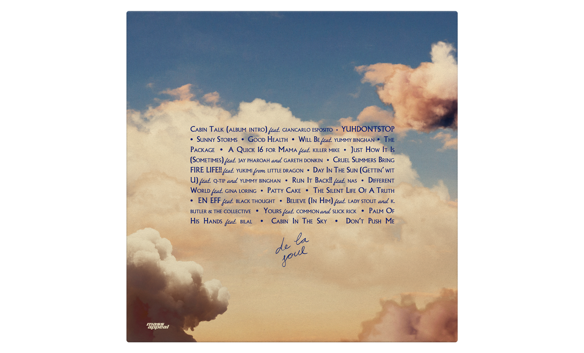 De La Soul Cabin In The Sky (Alternate Cover) [Opaque Sky Blue Vinyl]