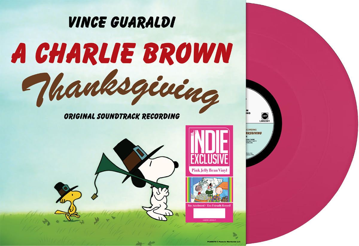 Vince Guaraldi A Charlie Brown Thanksgiving (Indie Exclusive, Limited Edition, Pink Jelly Bean Colored Vinyl)